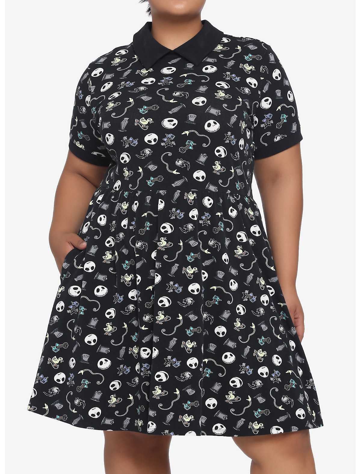 The Nightmare Before Christmas Icons Collar Dress Plus Size