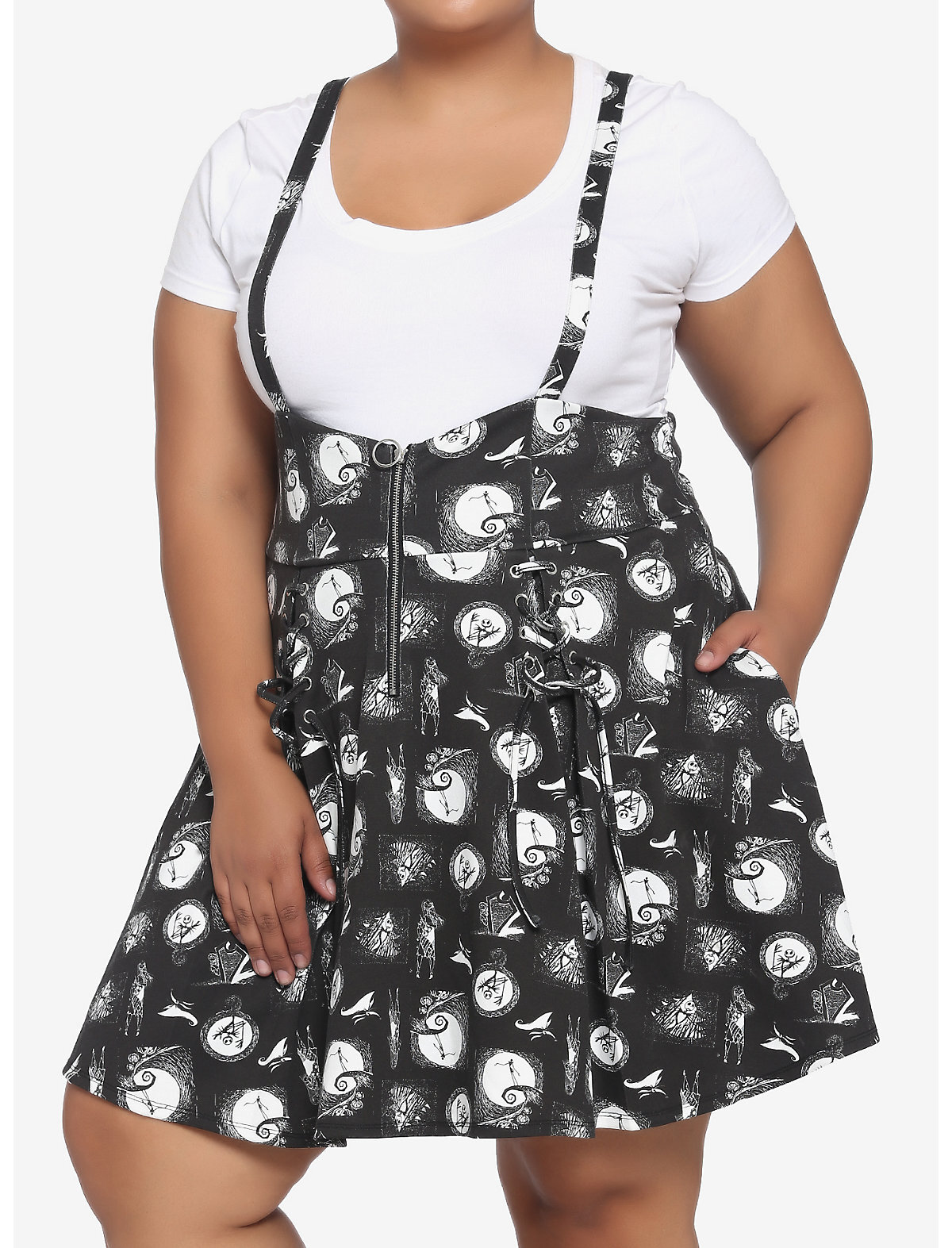 The Nightmare Before Christmas O-Ring Suspender Skirt Plus Size