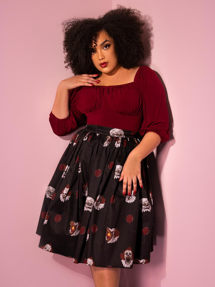 PRE ORDER - IT: CHAPTER 2™ PENNYWISE SWING SKIRT IN BLACK