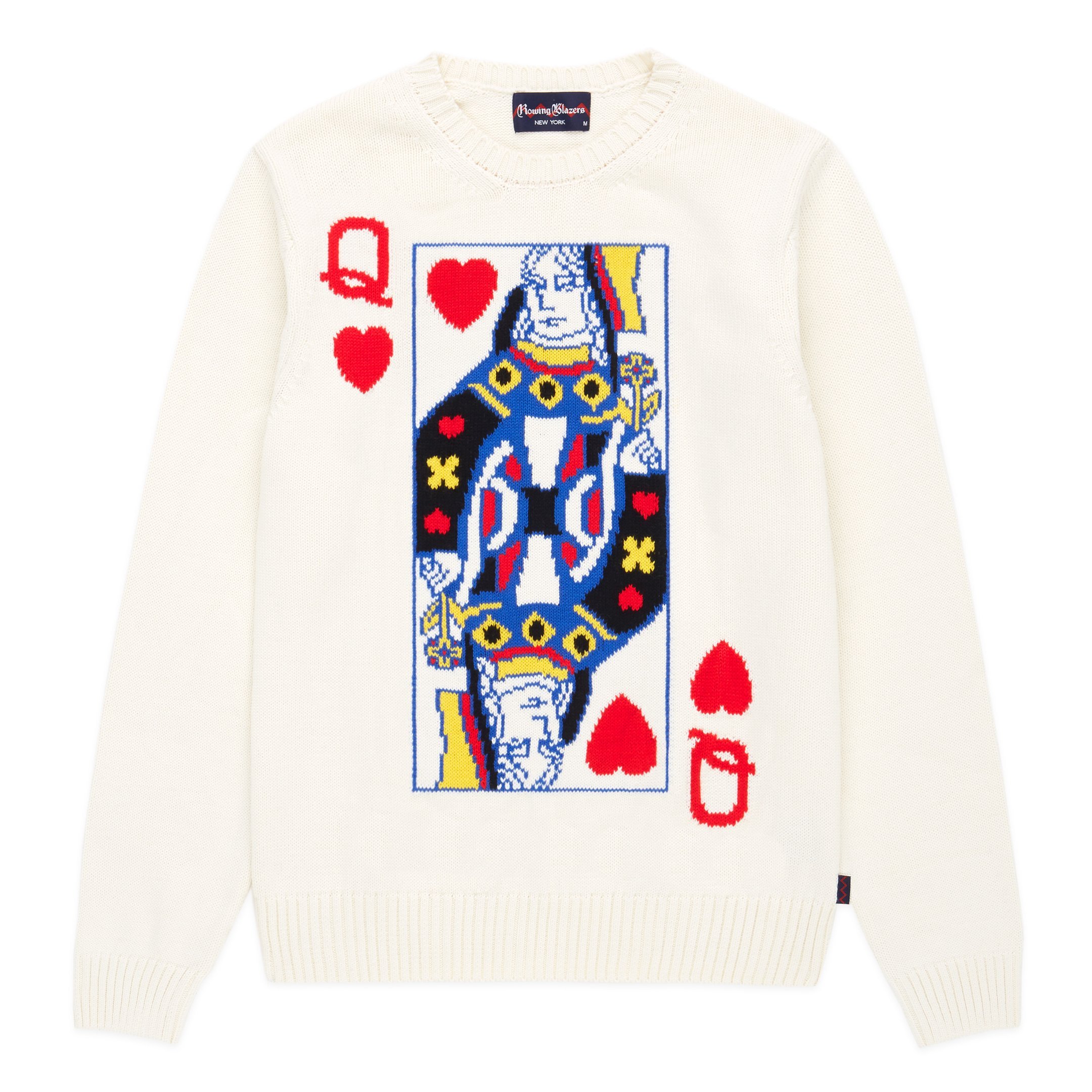 WOMEN'S QUEEN OF HEARTS PLAYING CARD SWEATER (PREORDER)
