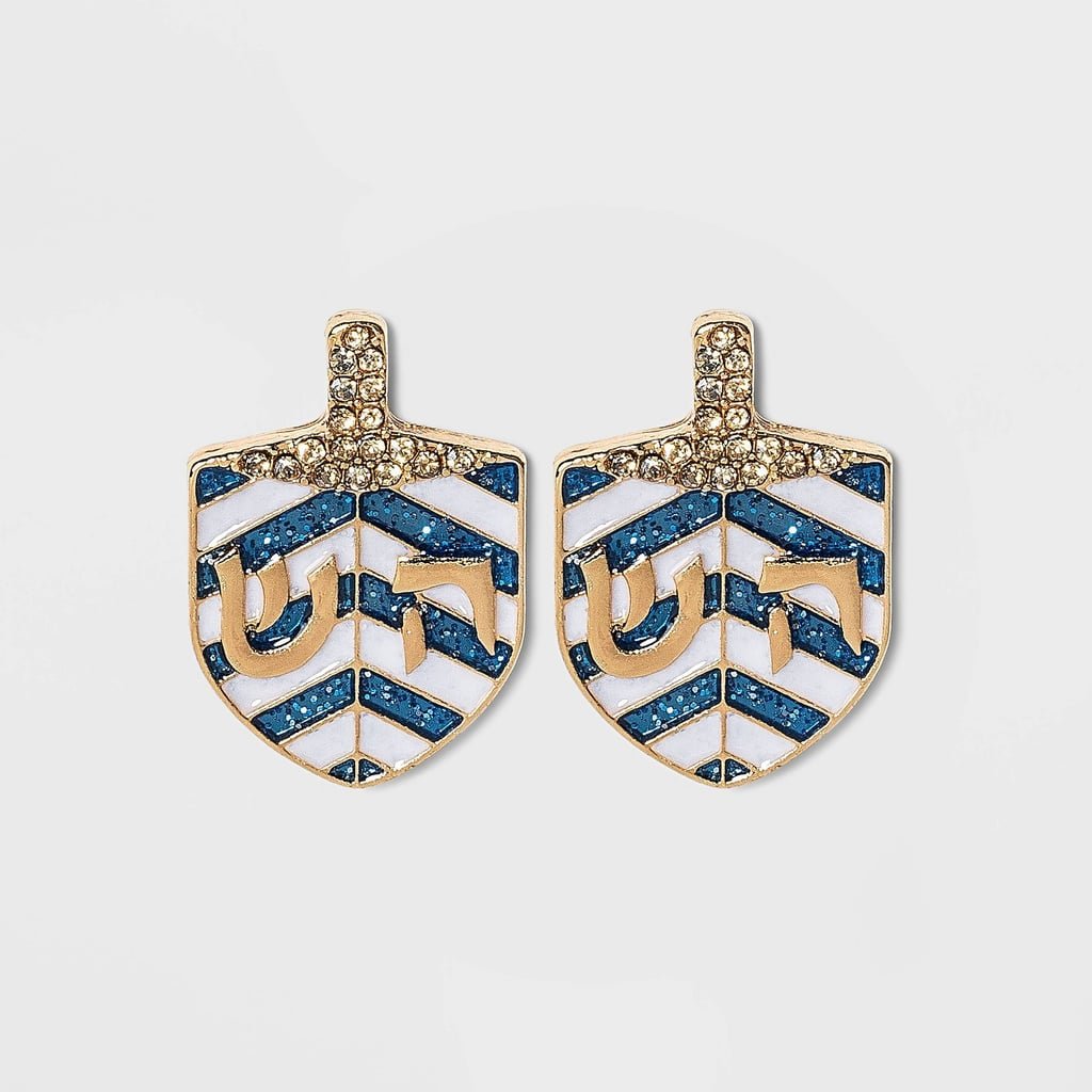 SUGARFIX by BaubleBar Dreidel Stud Earrings Blue/White
