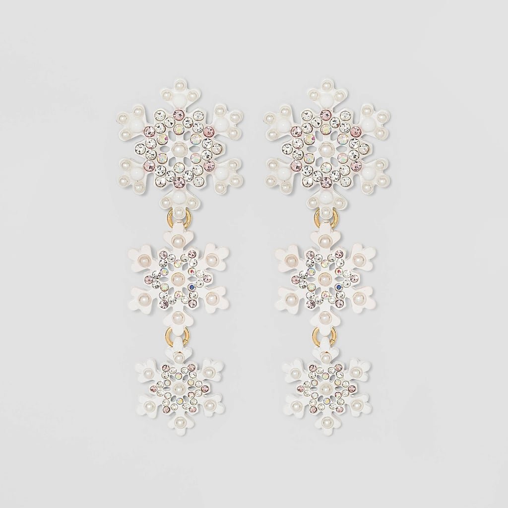 SUGARFIX by BaubleBar Snowflake Drop Earrings - White