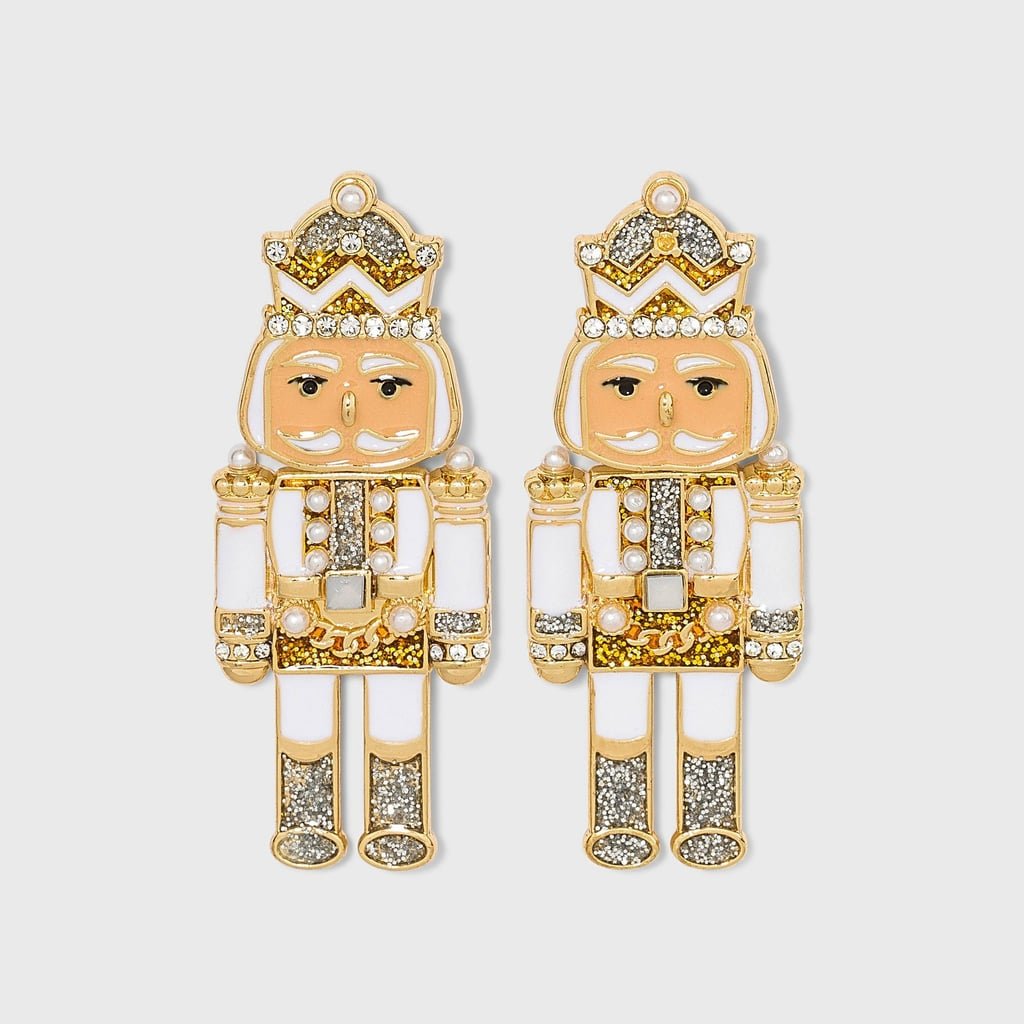 SUGARFIX by BaubleBar Nutcracker Drop Earrings - White/Silver