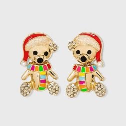 SUGARFIX by BaubleBar Multi Holiday Bear Stud Earrings