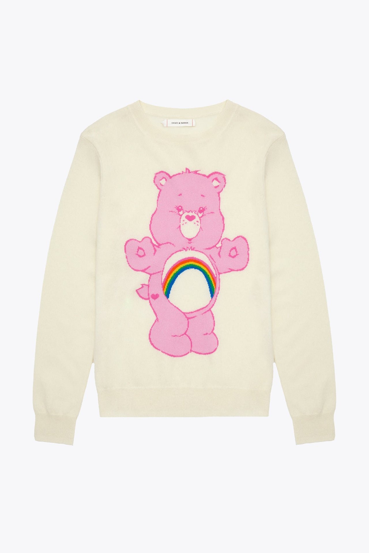 Cream Cheer Bear Wool-Cashmere Sweater