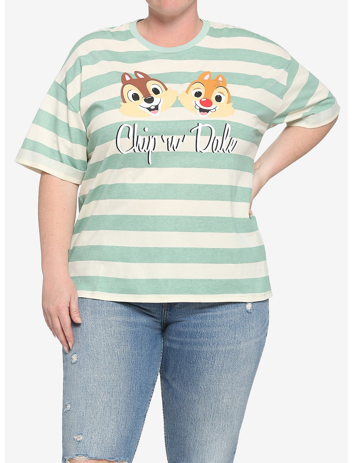 Her Universe Disney Chip 'N' Dale Stripe Boxy T-Shirt Plus Size