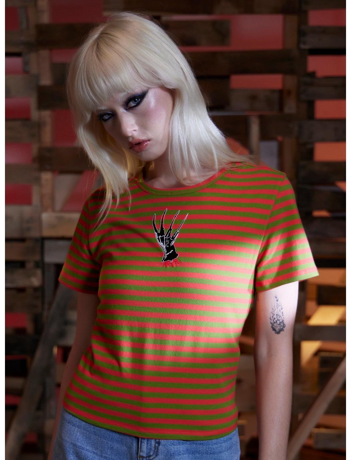 A Nightmare On Elm Street Stripe Claw Girls Baby T-Shirt