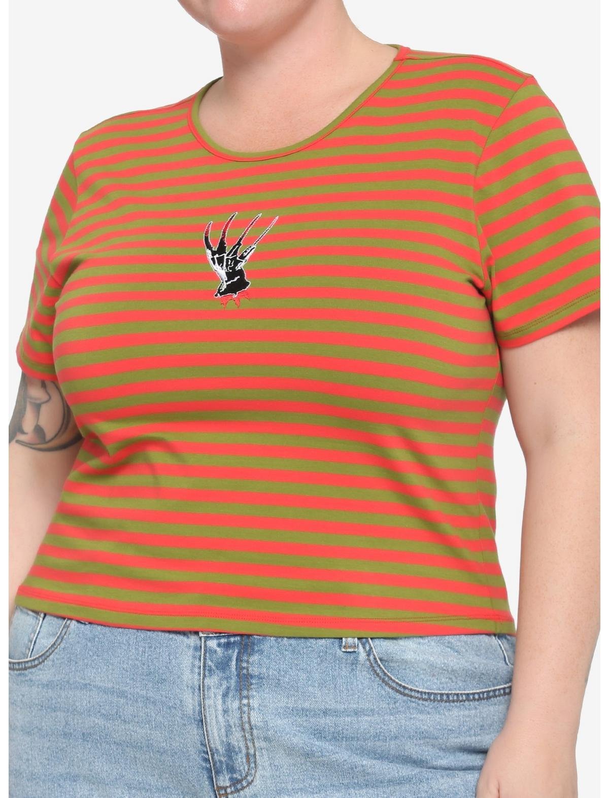 A Nightmare On Elm Street Stripe Claw Girls Baby T-Shirt Plus Size