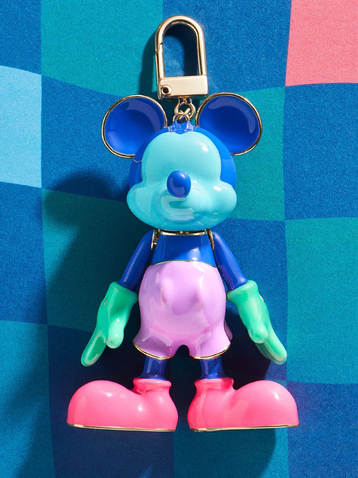 Mickey Mouse Disney Bag Charm - Gold Glitter