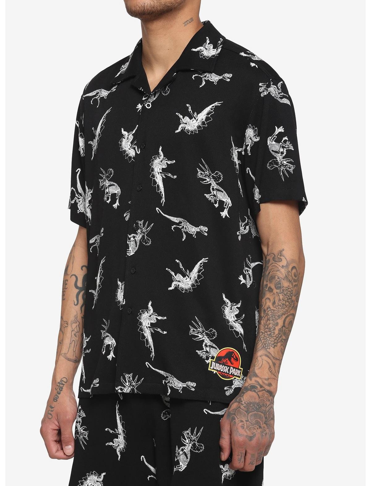 Our Universe Jurassic World Dinosaur Resort Woven Button-Up