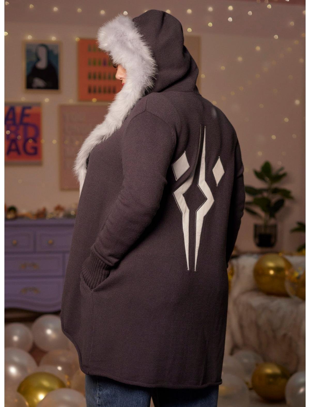 Her Universe Star Wars Ahsoka Tano Faux Fur Hooded Cardigan Plus Size Her Universe Exclusive