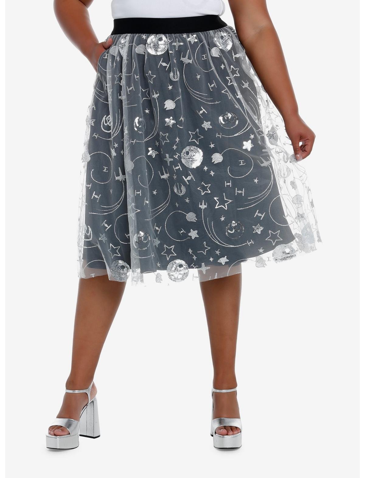 Her Universe Star Wars Retro Midi Skirt Plus Size Her Universe Exclusive