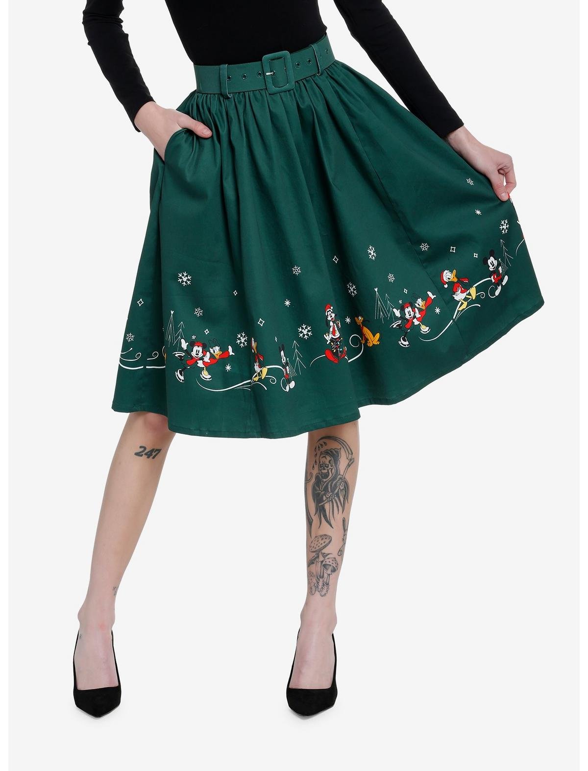 Disney Mickey Mouse And Friends Holiday Retro Skirt Her Universe Exclusive