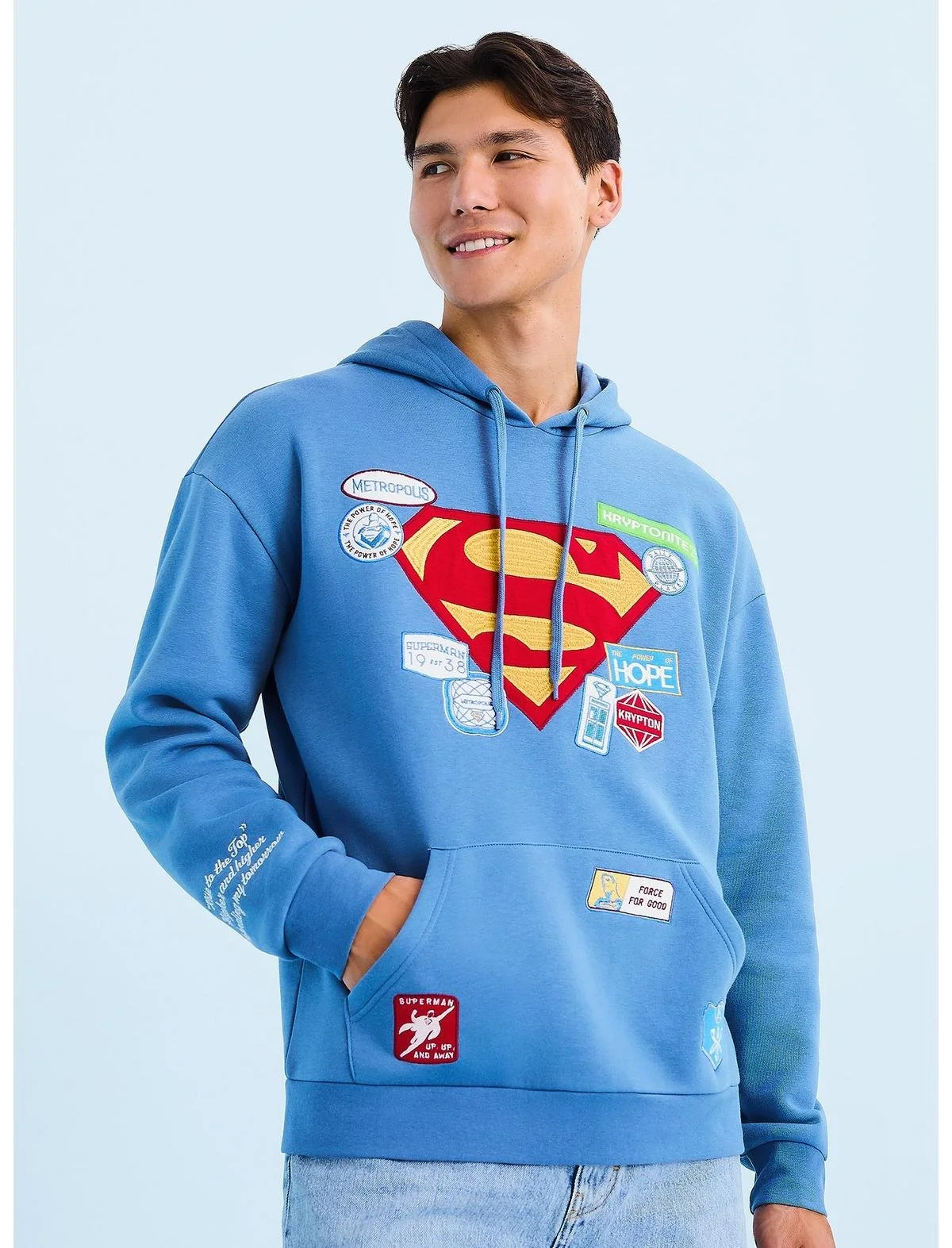 DC Comics Superman Logo Patch Hoodie — BoxLunch Exclusive