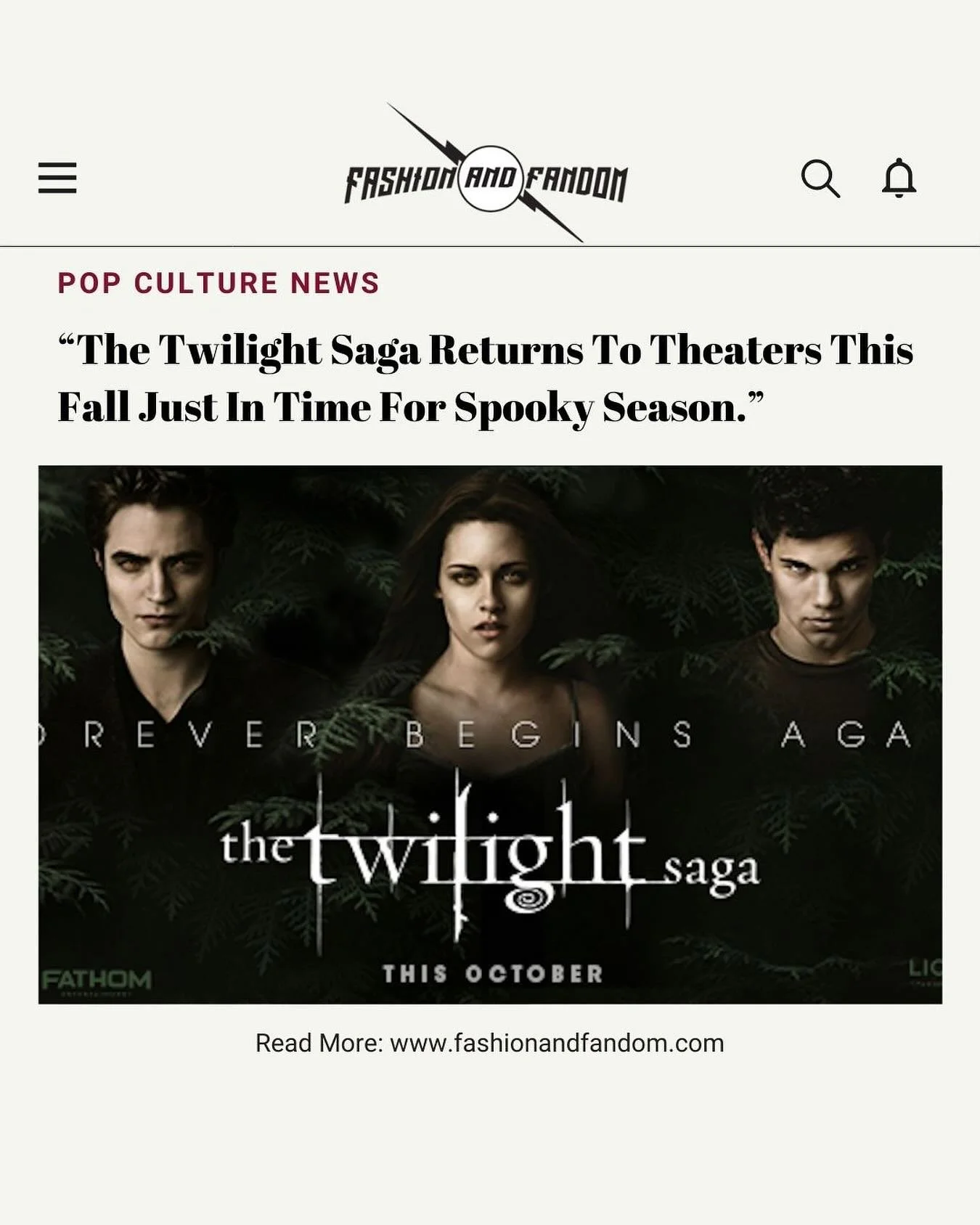 Get ready to sink your teeth into some nostalgia, because the Twilight saga is hitting theaters again! Whether you&rsquo;re Team Edward or Team Jacob, it&rsquo;s time to relive the love triangle drama and sparkly vampires all over again. 🧛&zwj;♂️✨

