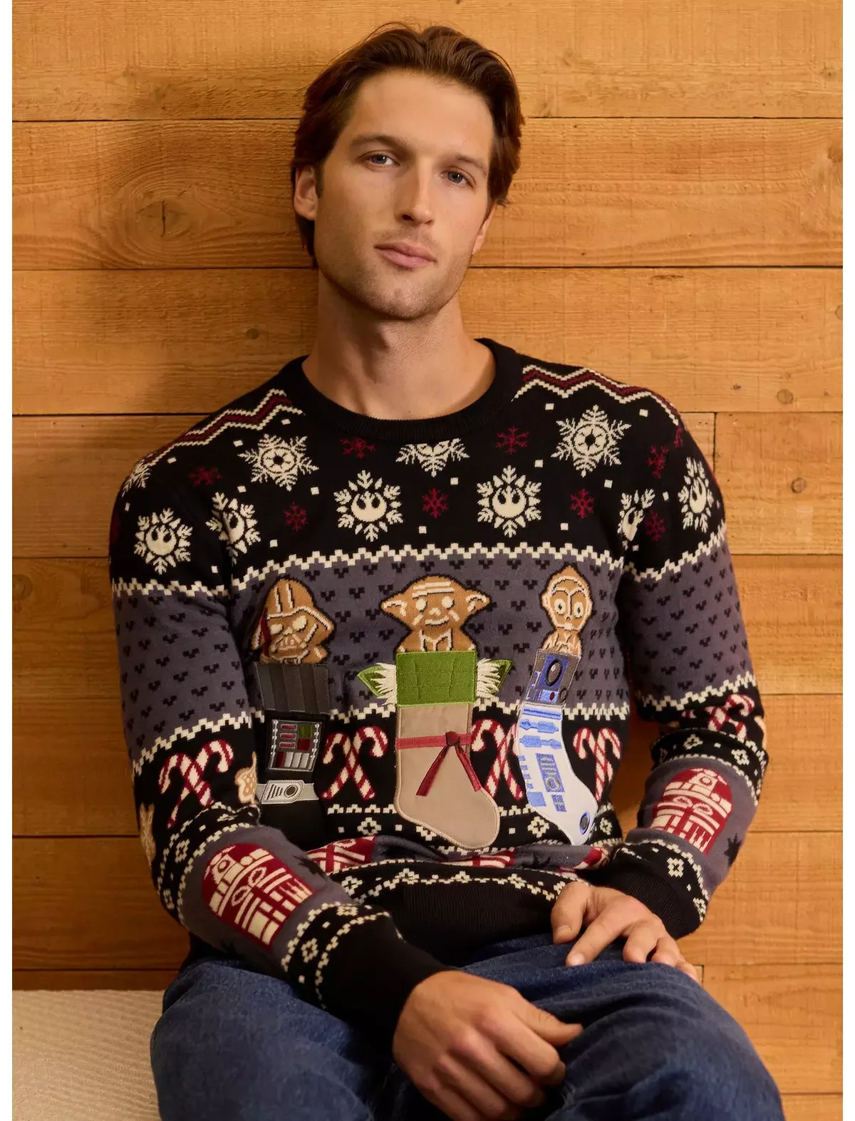 Our Universe Star Wars Holiday Stockings Fair Isle Sweater Our Universe Exclusive