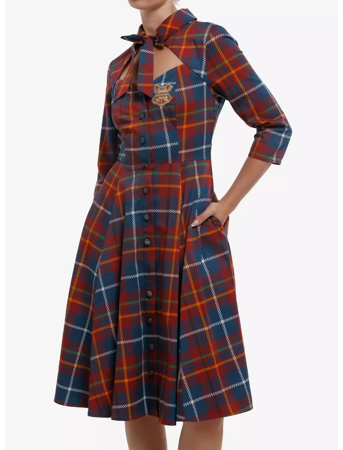 Her Universe Harry Potter Hogwarts Plaid Retro Dress Her Universe Exclusive