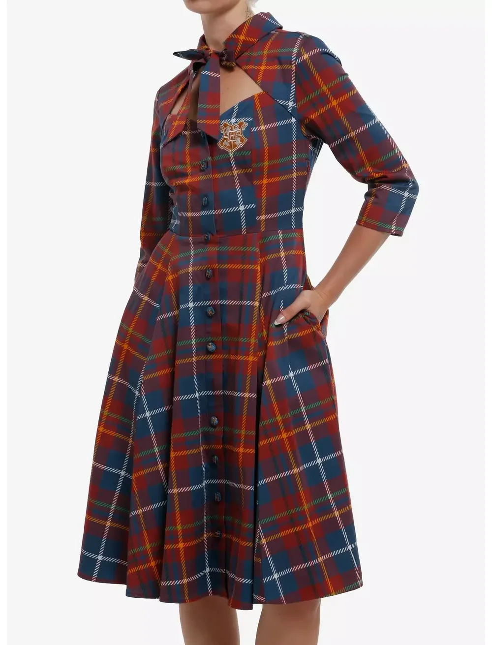 Her Universe Harry Potter Hogwarts Plaid Retro Dress Her Universe Exclusive