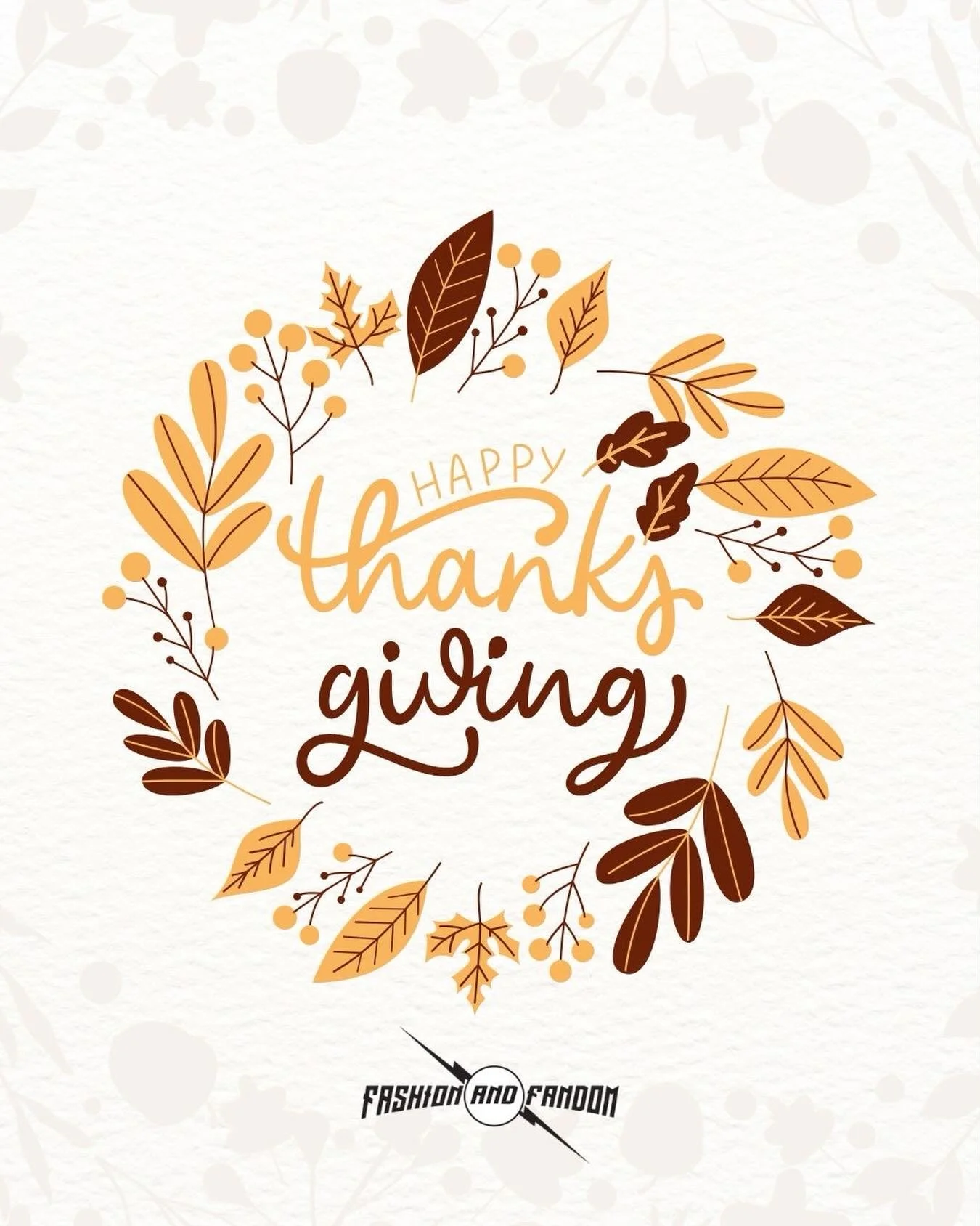 Happy Thanksgiving!&nbsp;🦃🍁
This Thanksgiving, we&rsquo;re grateful for the fashion that inspires us, the moments that move us, and the community that makes it all worth it&mdash;you!
Thank you for being part of our pop culture + fashion world. 🦃?