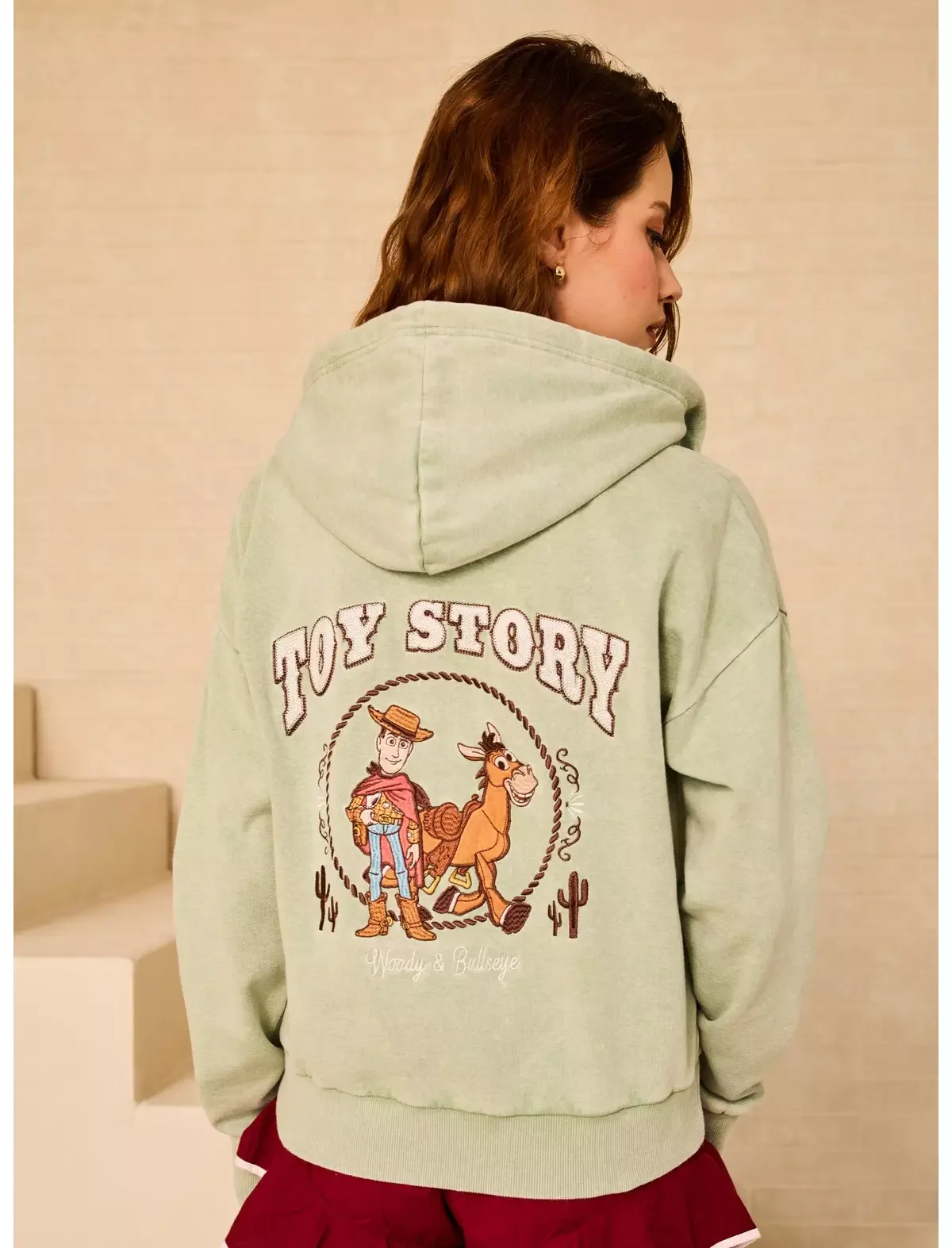Disney Pixar Toy Story Woody &amp; Bullseye Women's Cropped Zippered Hoodie - BoxLunch Exclusive