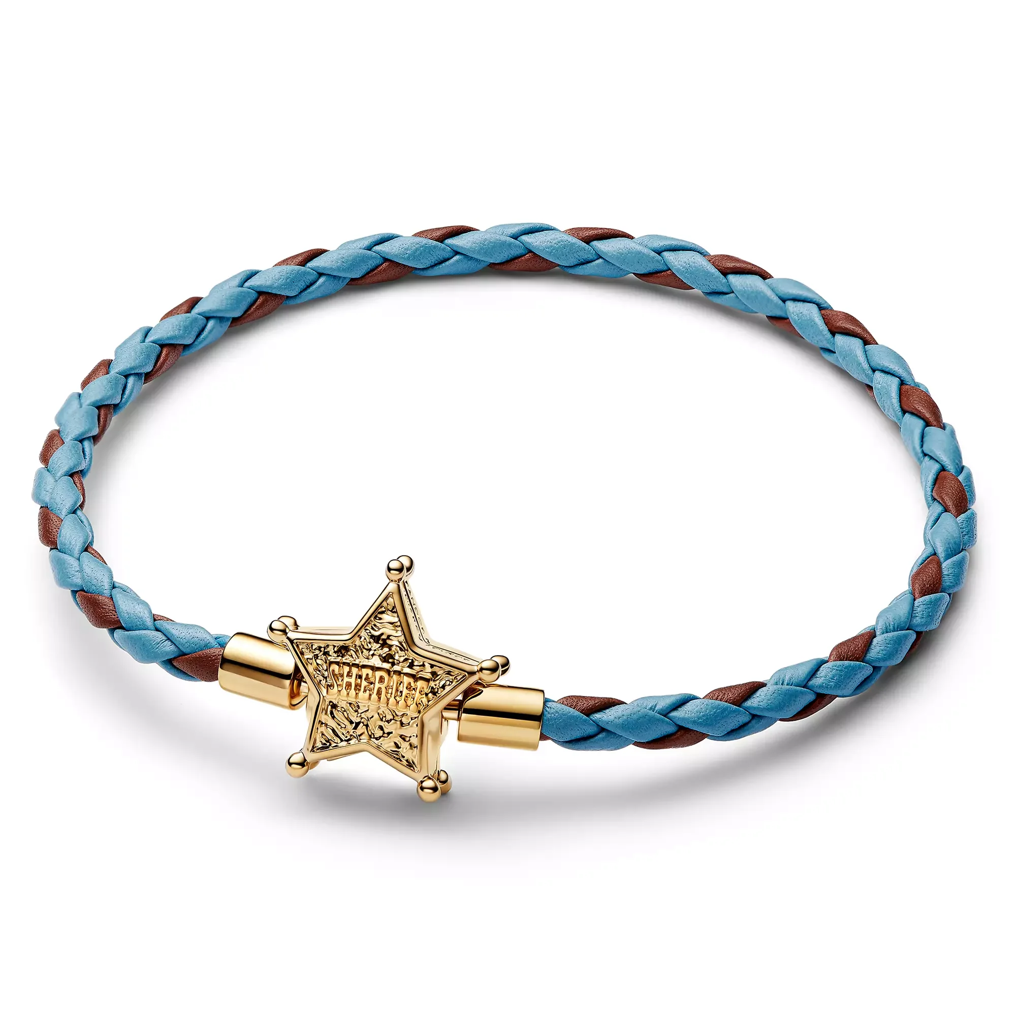 Woody ''Sheriff'' Badge Leather Bracelet by Pandora