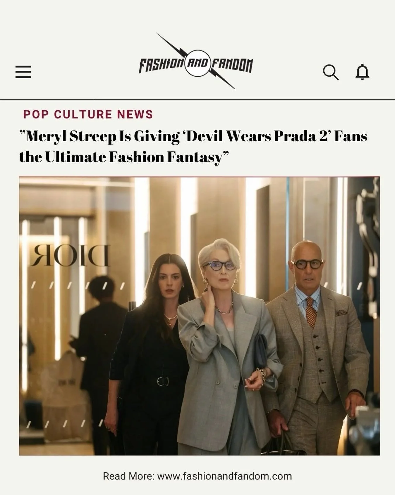 👠 The cerulean sweater is officially up for grabs! Meryl Streep is auctioning wardrobe pieces from&nbsp;The Devil Wears Prada 2&nbsp;&mdash; including Miranda Priestley&rsquo;s Dries Van Noten jacket and Andy Sachs&rsquo; iconic cerulean sweater &md