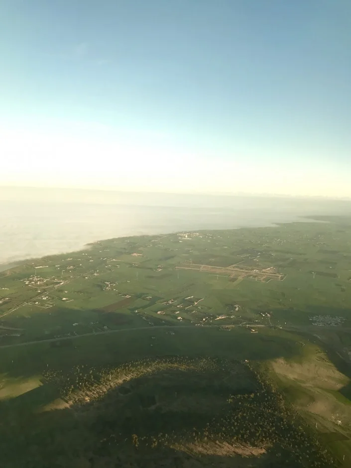 “Touchdown! After an easy flight in from JFK, I landed at Casablanca International airport. The morning fog cleared to reveal the greenest ground I’d ever seen.”