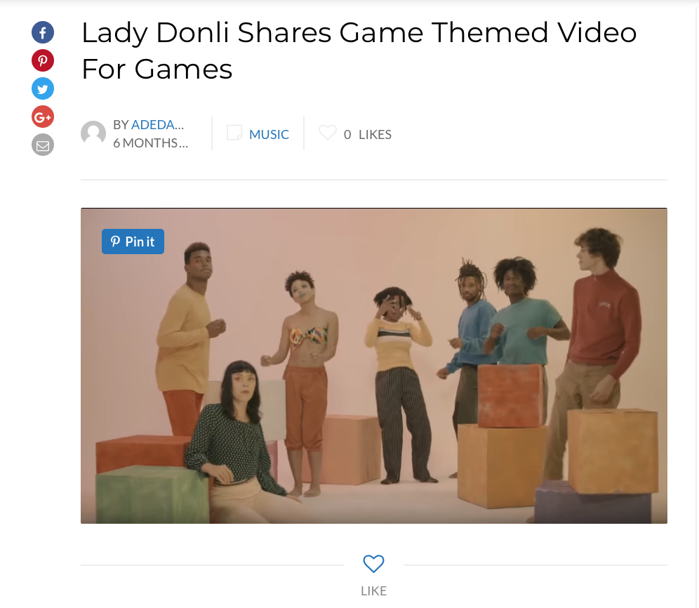 Directed by Irene Ashu, the video hosts a myriad of avant garde sceneries complete with soulful choreography and married with references from the video game that projects the core of Donli’s chaotic love inspired narrative. http://culturecustodian.com/lady-donli-shares-game-themed-video-for-games/