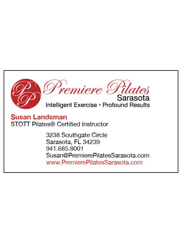 Premiere Pilates Sarasota Business Card - Front 