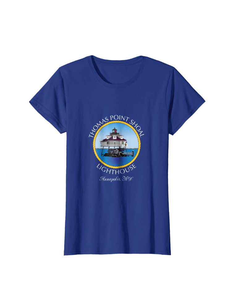 Thomas Point Shoal Lighthouse, Annapolis MD T-Shirt, available on Amazon. 