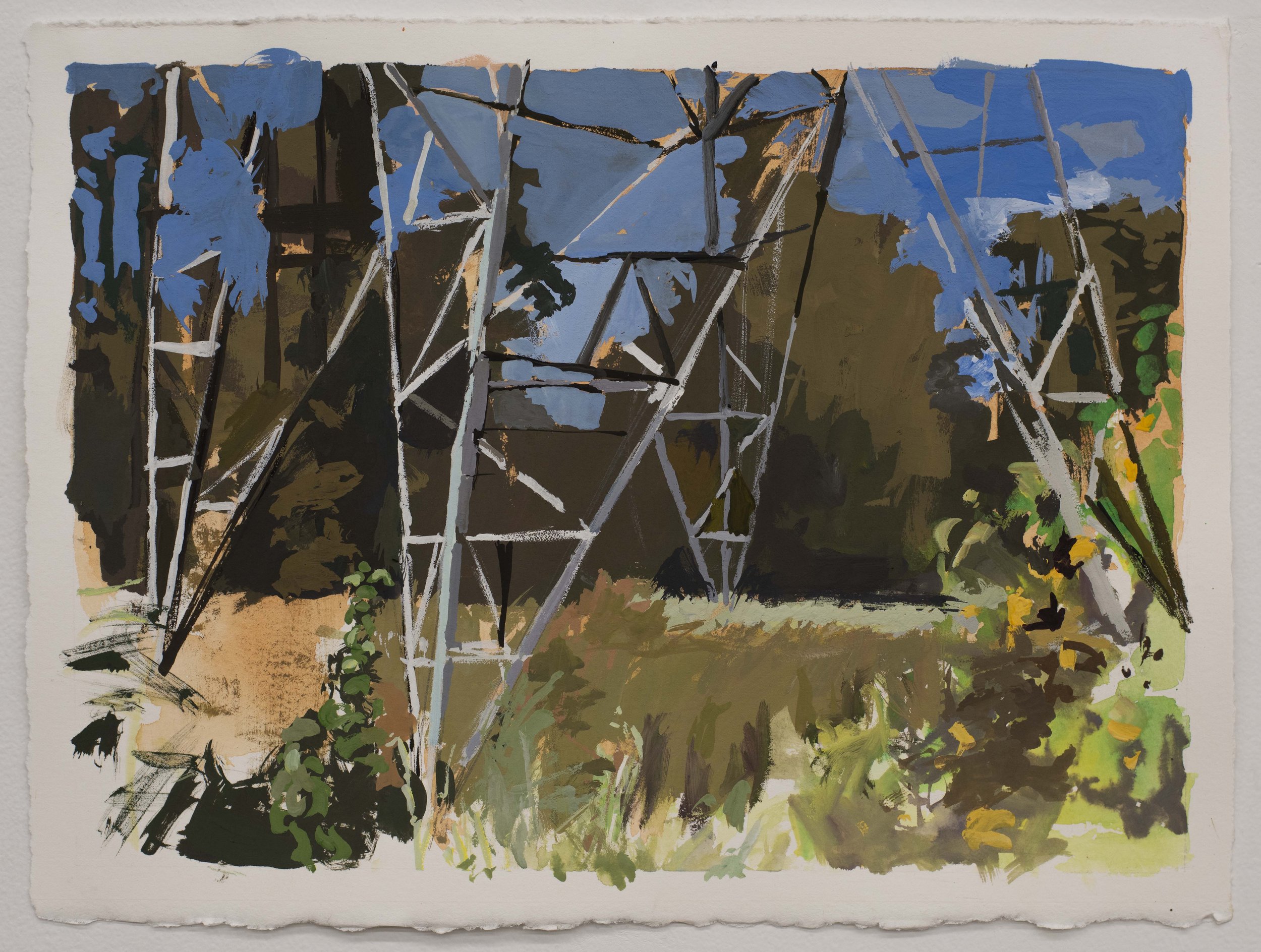  Landscape Study #3, goauche on paper, 11.5 x 15 inches, 2021 