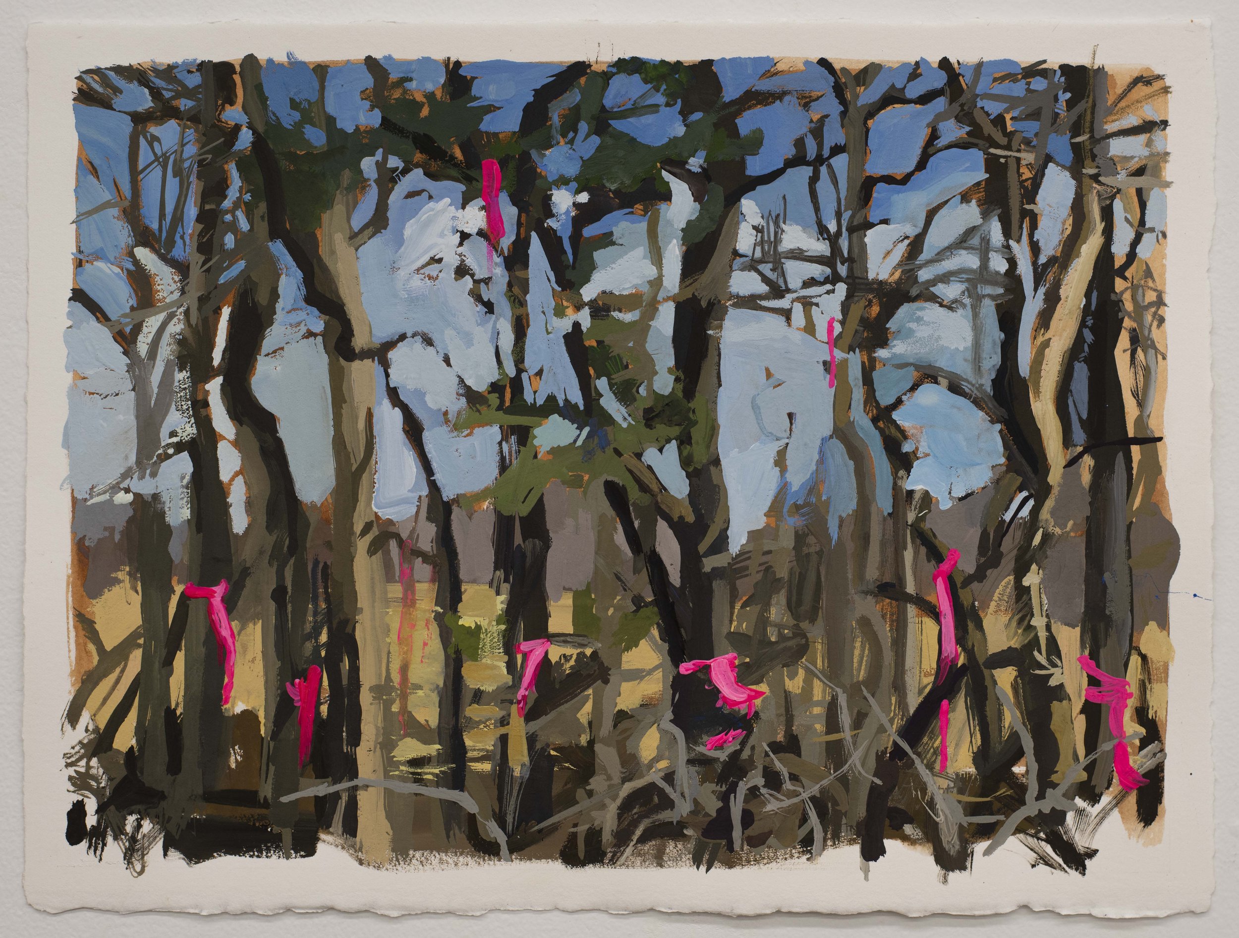  Landscape Study #4, goauche on paper, 11.5 x 15 inches, 2021 