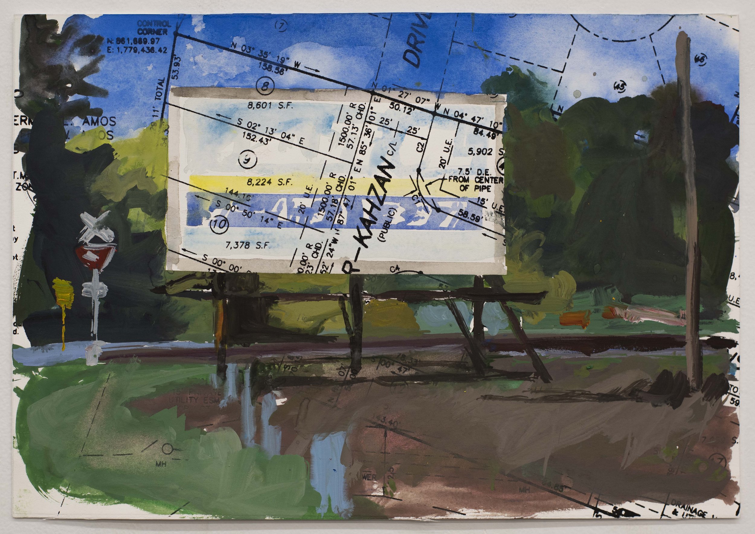  Landscape Study #8, goauche on paper, 9 x 13 inches, 2021 