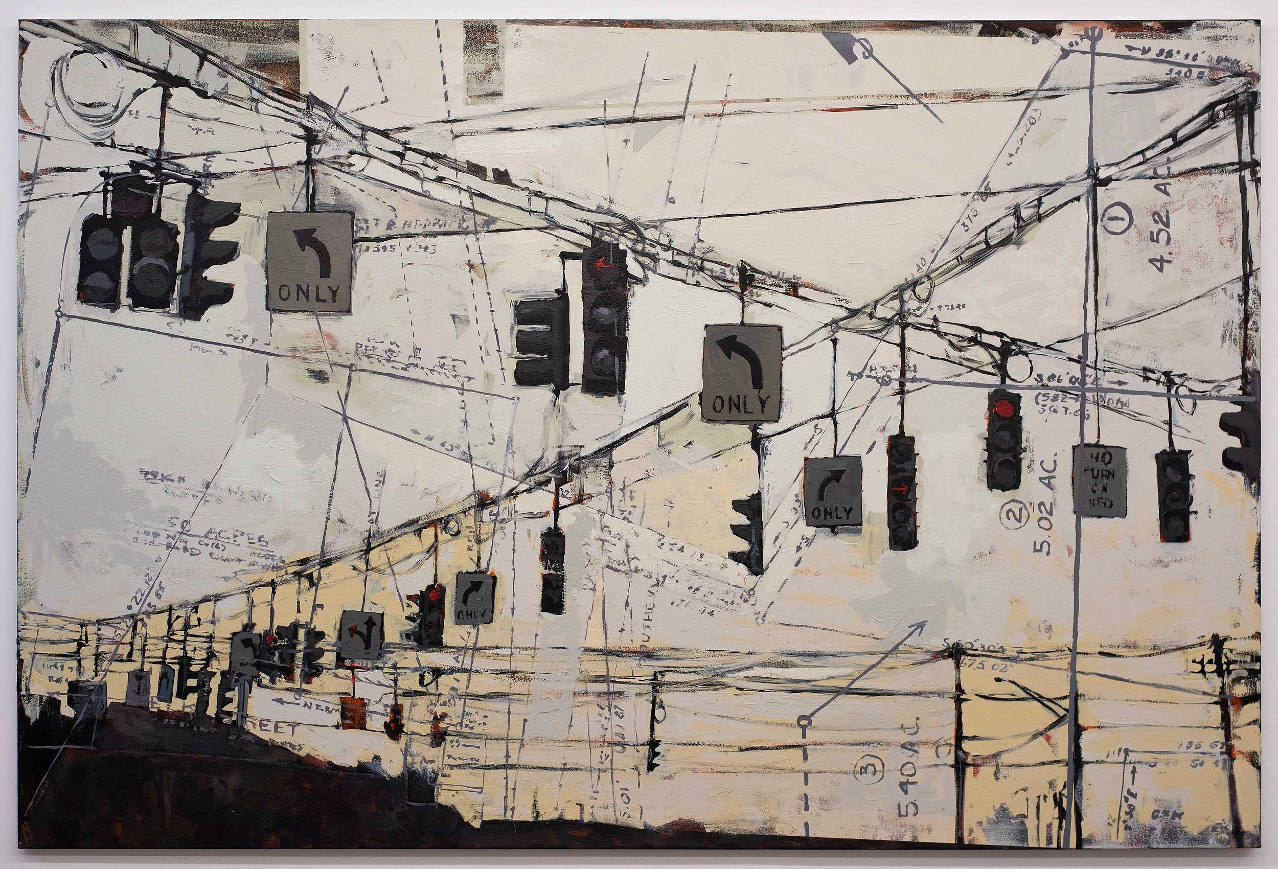  Site/Sight I, acrylic on canvas, 56 x 84 inches, 2021 