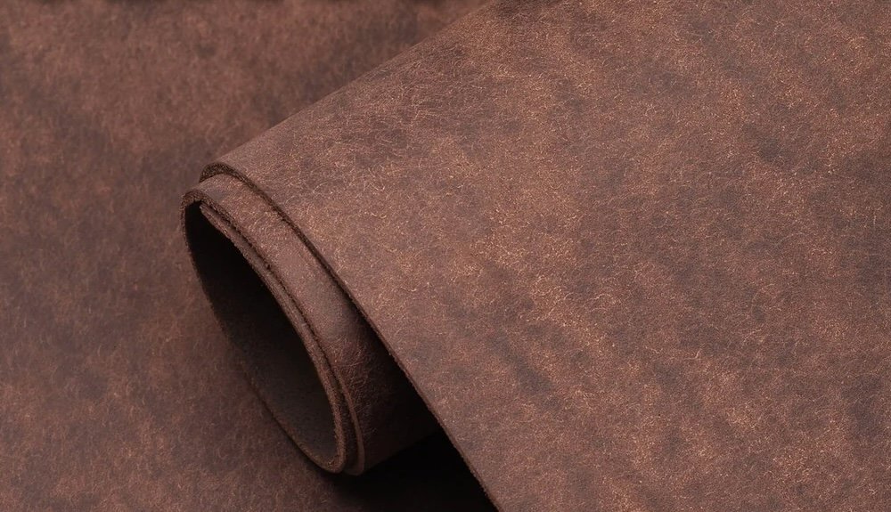 tri-fold leather journal cover - standard A5 size (brown)