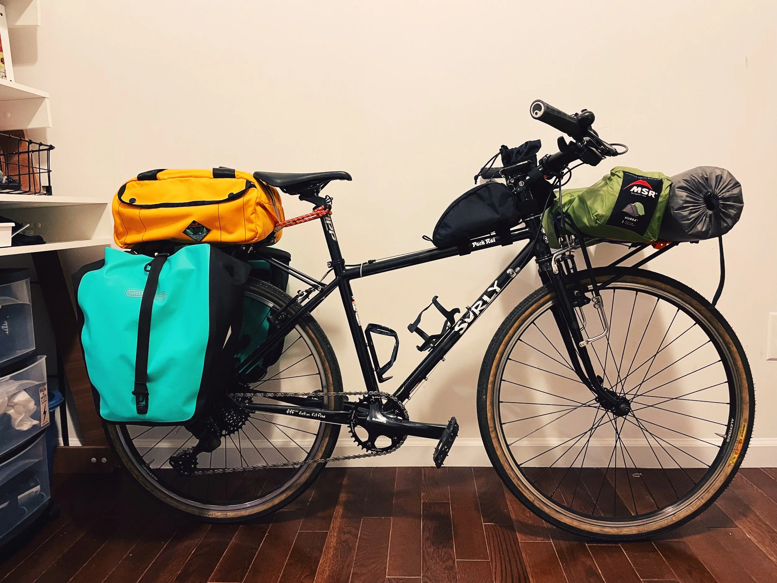 A small frame with a lot of stuff.