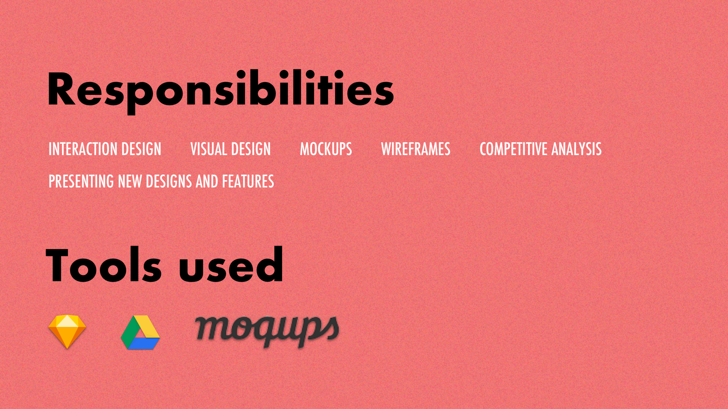 My work for this project entailed...