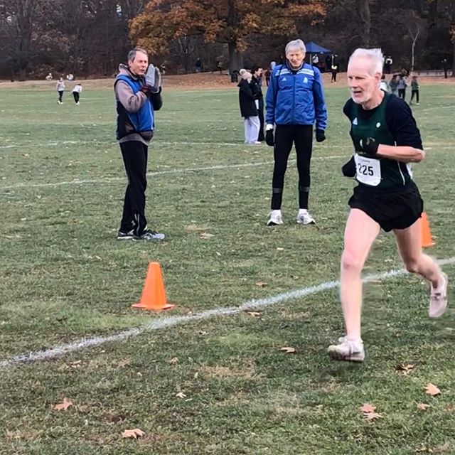 Our amazing #coach with a strong kick at the end of the 2019 USATF -NE #crosscountry