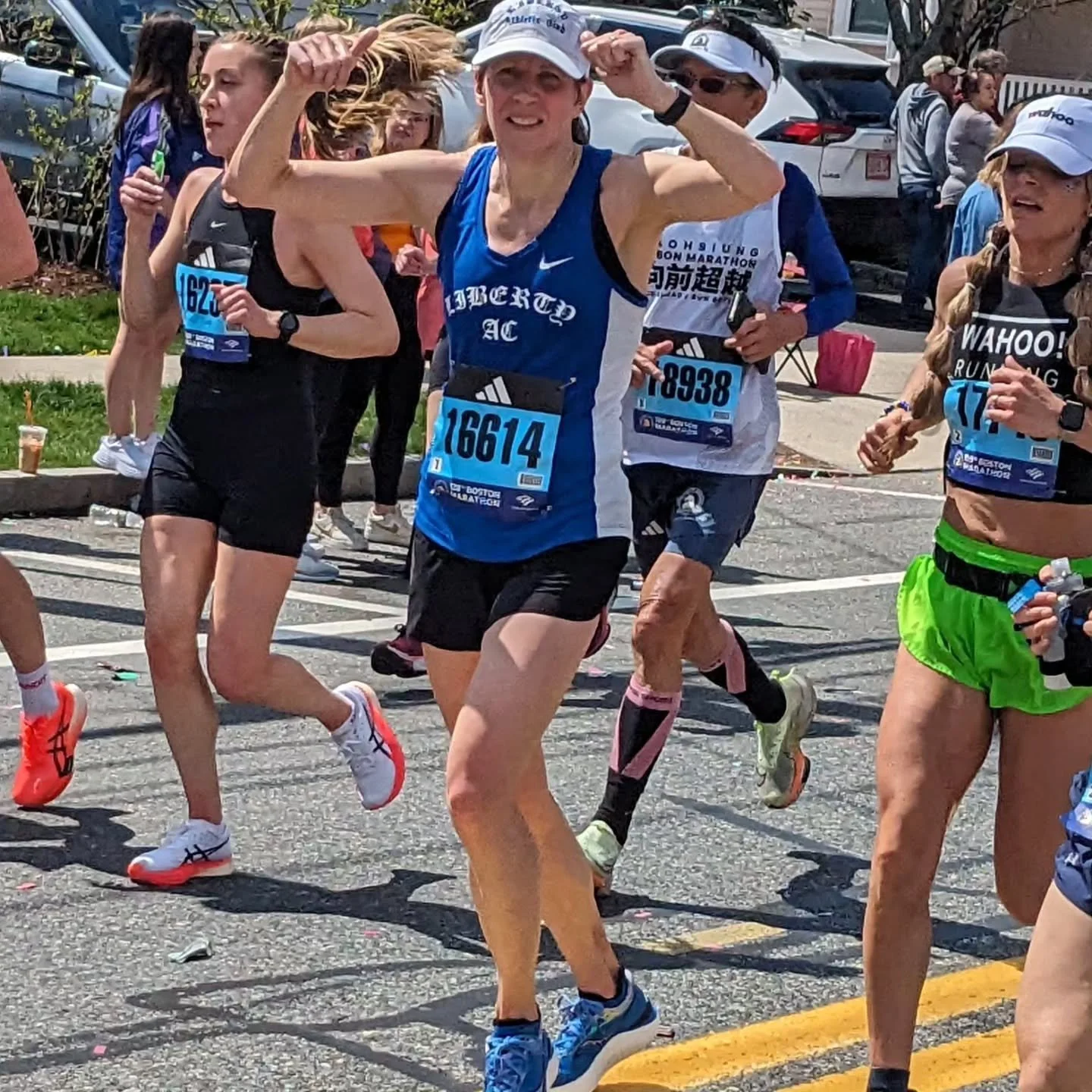 A week ago today, twelve members of Liberty participated in a very steamy Boston marathon. Some got qualifying times, some were nominated for bibs by Liberty or our friends at @trailblazhersrunco . Others raised thousands of dollars for charity. No m