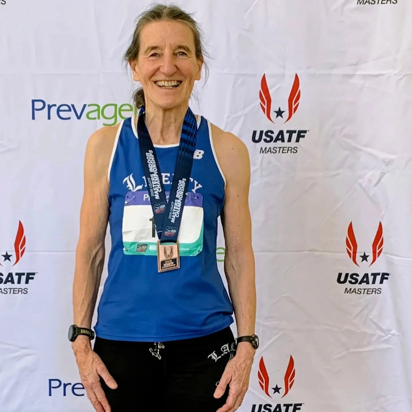 Congratulations to our very own Alda Cossi for her podium finish in the women's age 70-74 400 meters at the USATF Masters Indoor Nationals in Albuquerque!