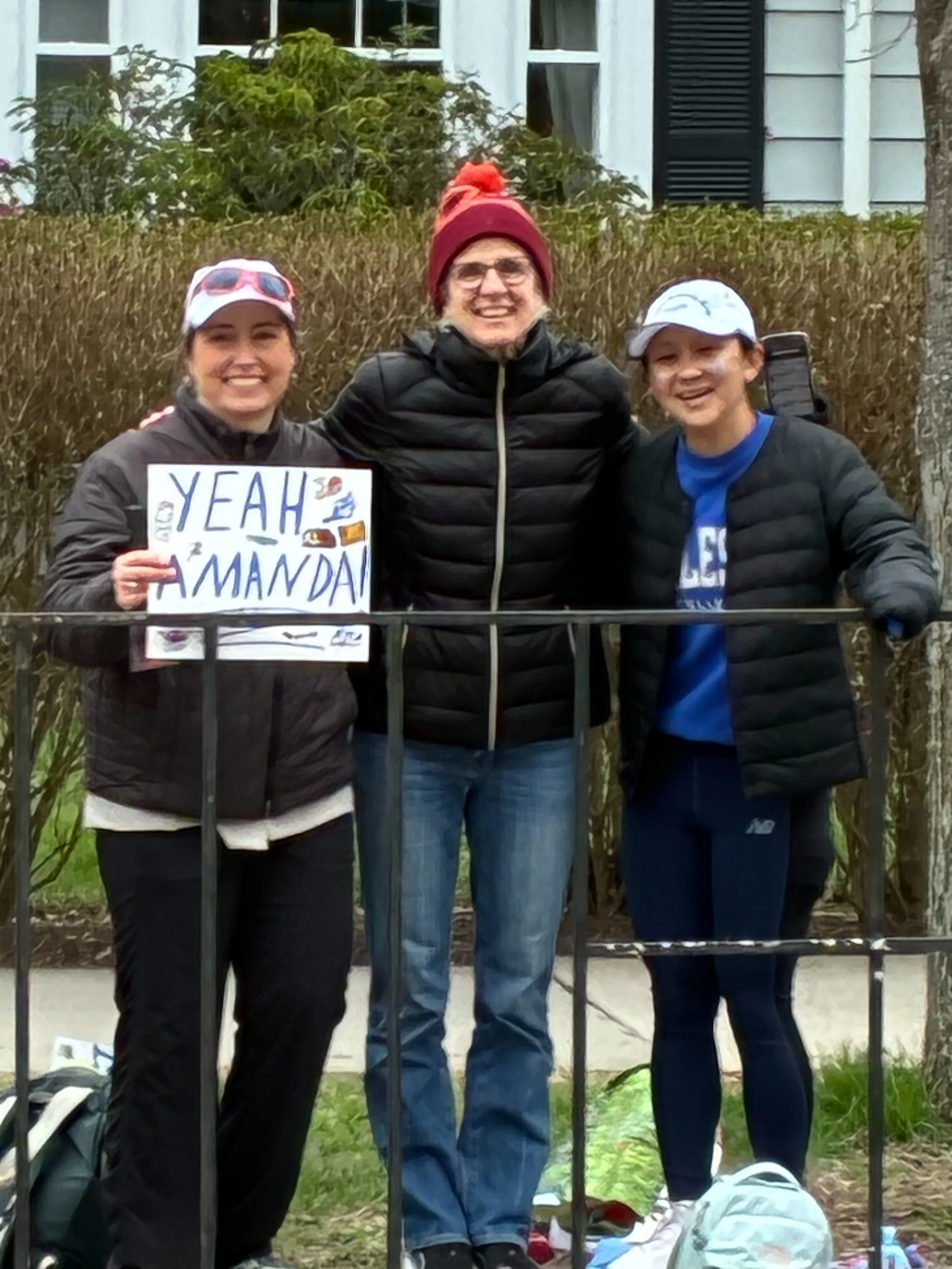 Laurie, Viki, Catherine cheer zone.jpg