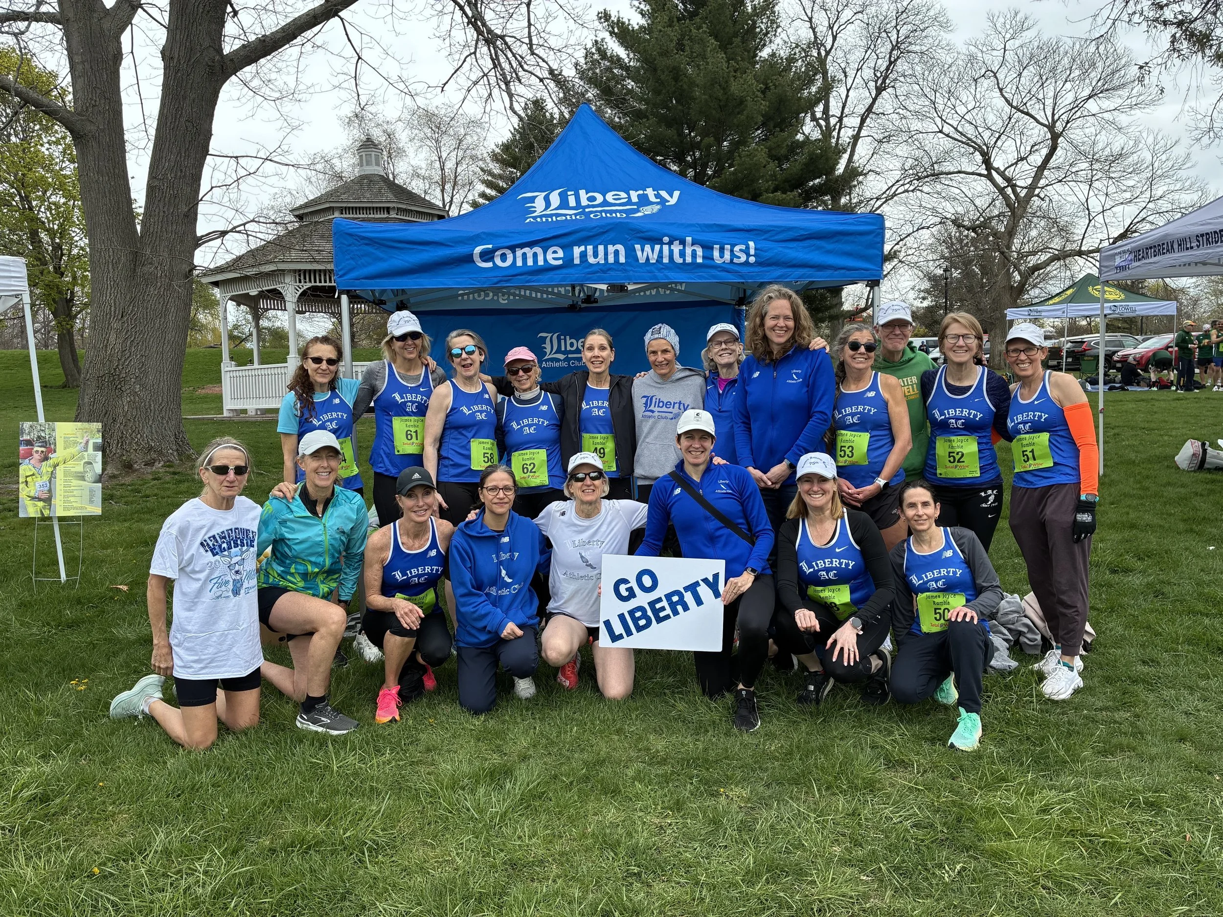Liberty AC at the 41st James Joyce Ramble/USATF National Masters 10K, 4/26/2026
