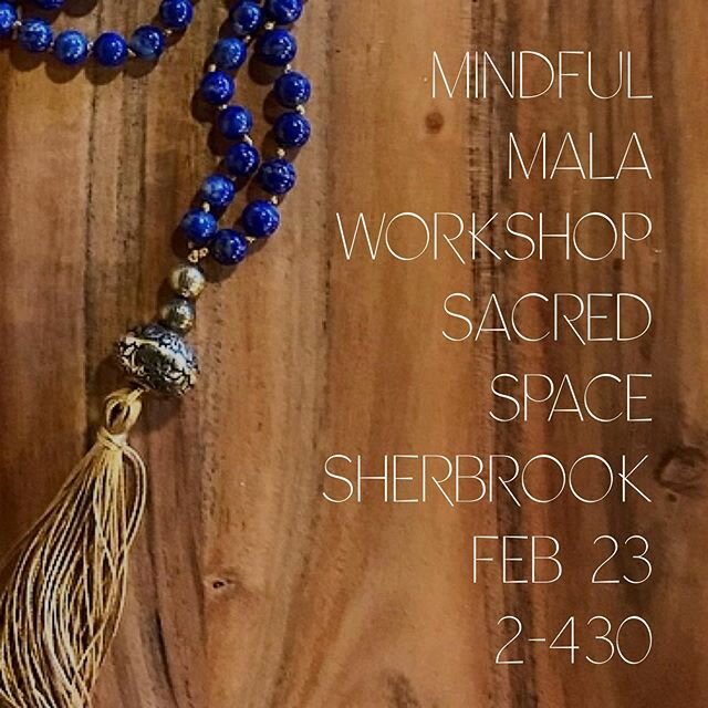 Very very excited for this first offering if Mindful Mala making!  Please see my website for more information and how to register 🙏🏻🌸💕 #malamaking #malaworkshopwinnipeg #winnipegmakers #infusewithintention #mindfulcreatives #gemstonejewlery #body