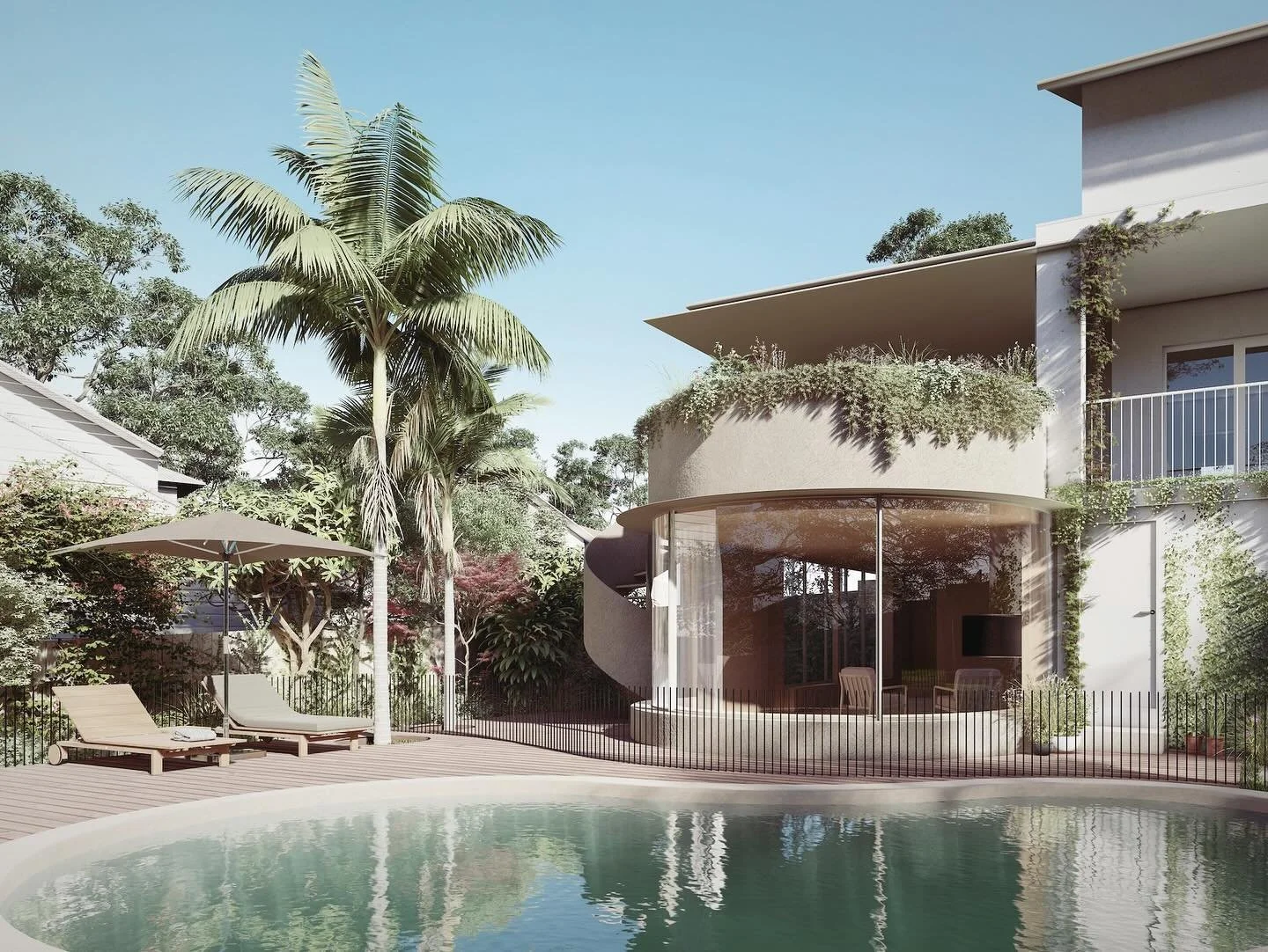 A recent pool and pavilion project in Yowie Bay ready for council lodgement. 

Landscape: @thegardensocial 
#architect #pavilion #pool #gardendesign #greenbuildings #architect #sutherlandshire #shire #yowiebay #poolhouse #planter