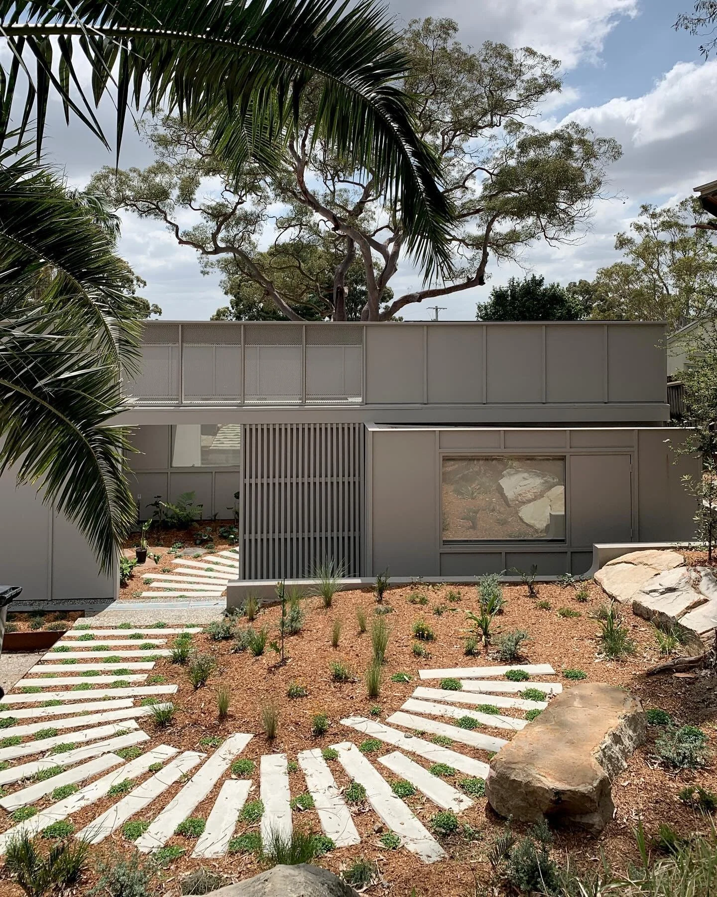 Site visit - House RaRa starting to green up&hellip;
 
🔨 @revivebuildingprojects_ 
🌱 @sharplandscaping 

#landscapearchitecture #gardendesign #courtyardgarden #architecture #australiandesign #sydney #como #sutherlandshire #illawarra