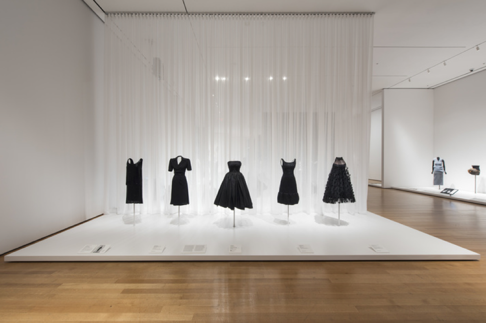 Evolution of the Little Black Dress from (left to right) Coco Chanel (1925-1927), Charles Creed (1942), Christian Dior (1950), Hubert de Givenchy (1968), Arnold Scaasi (1966). Photo from MoMA