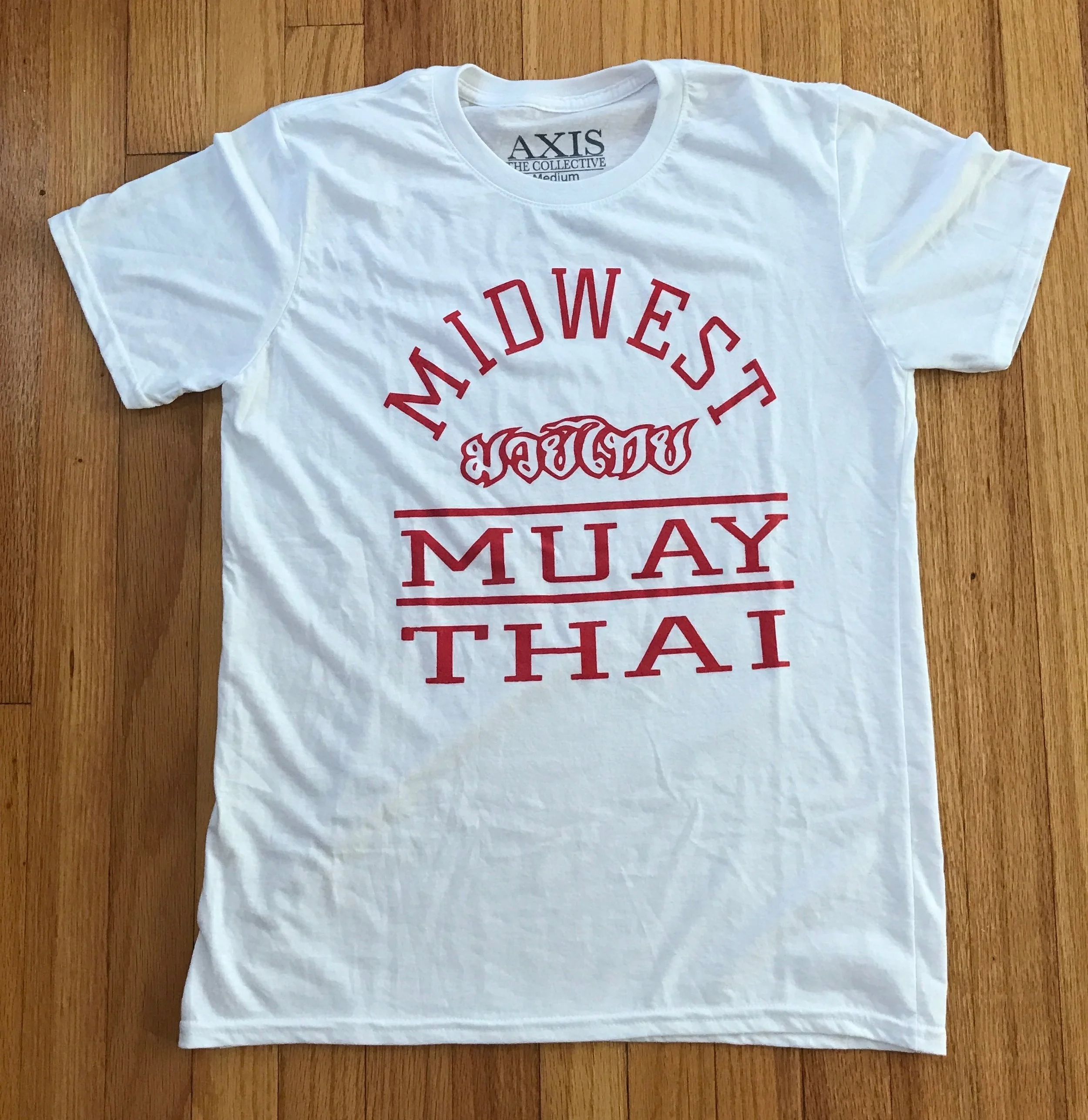 White/Red Tri-Blend Tee