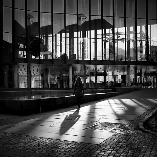 Walking by Grieg Hall