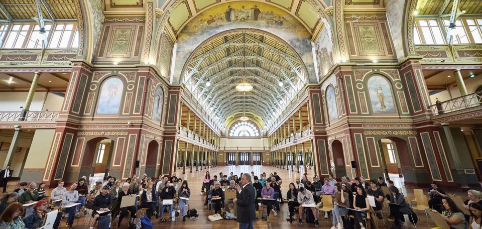 Drawing under the Dome at Royal Exhibition Building 
