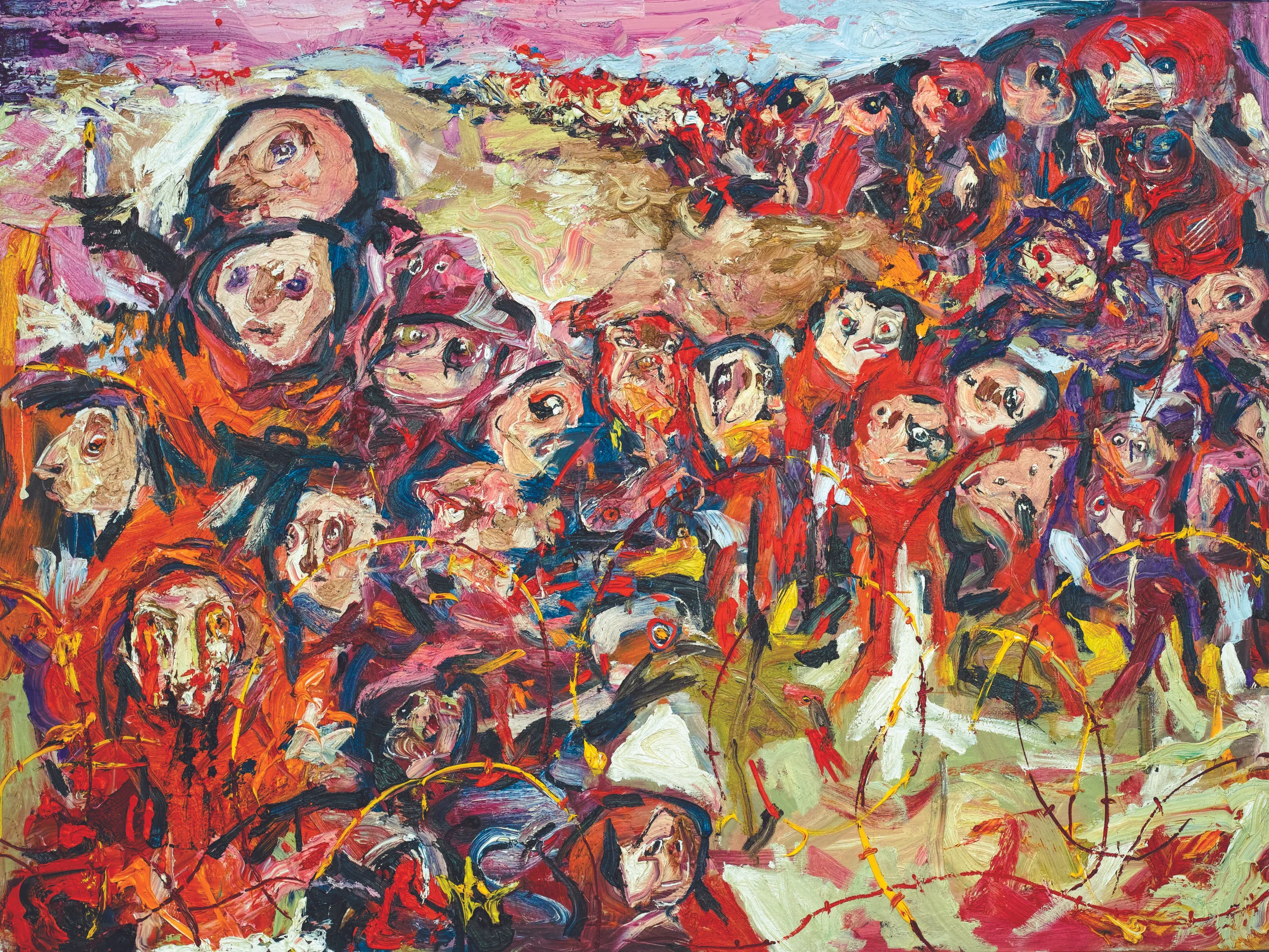 Sahmarani, Marwan. I Had a Dream III (2016) Oil on canvas, 225 x 300 cm. Courtesy of Leila Heller Gallery